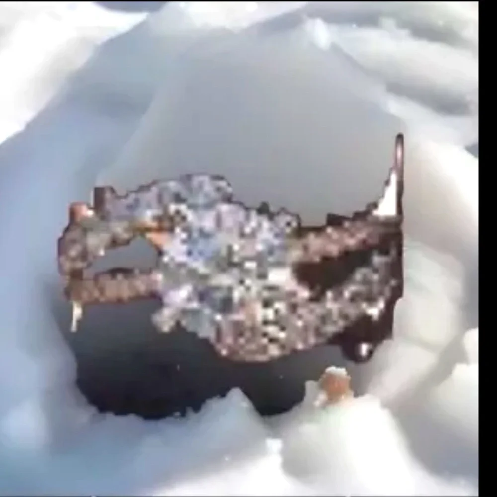 14 Kt Rose Gold & Sterling Silver Main 💎 Moissanite W/Moissanites Lining Ring